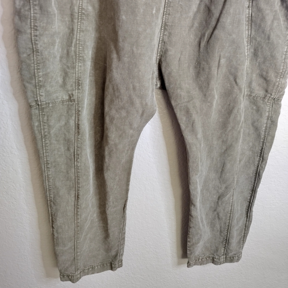 Free People Olive Green Washed Utility Jogger Pants - Picture 5 of 13